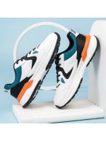 Comfy New Orange & White Tpr Sole Lifestyle Sneakers