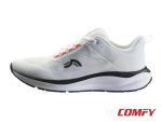 Side view of Crivit lightweight white running shoe.