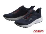 Pair of Crivit navy blue running shoes angled for product display.