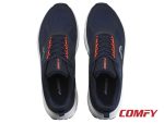 Top view of Crivit men's lightweight breathable running shoes in navy blue.