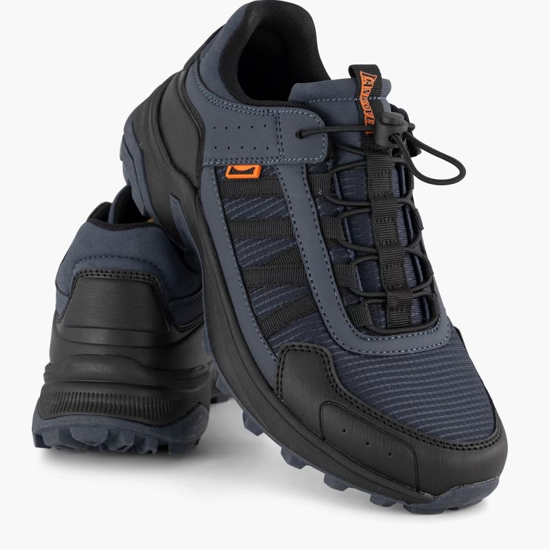 Pair of Landrover men's outdoor low-cut shoes shown from front and back angles.