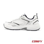Medial side view of Red Tape memory foam sneaker showing arch support and mesh upper.