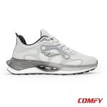 Lateral side profile of the grey Red Tape ETPU sneaker with translucent midsole.