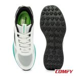 Top-down view of the memory foam insole and gripped outsole of Red Tape running shoes.