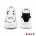 Front and back view of Red Tape white sneakers