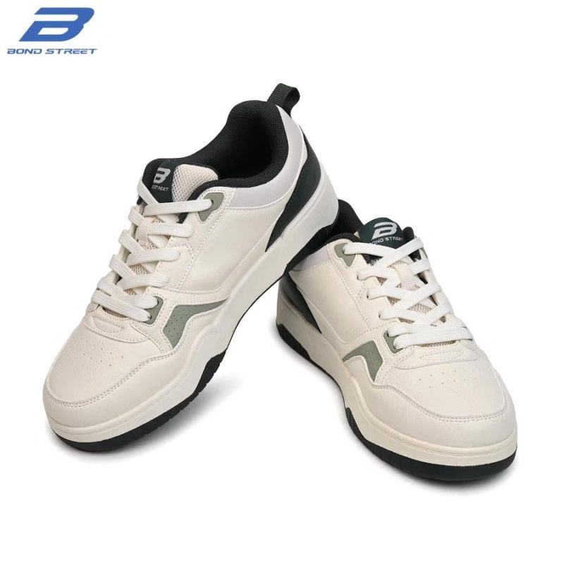 Pair of Bond Street ash black casual sneakers at an angle
