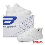 Bond Street casual sneakers displayed with their original white and blue shoe box.
