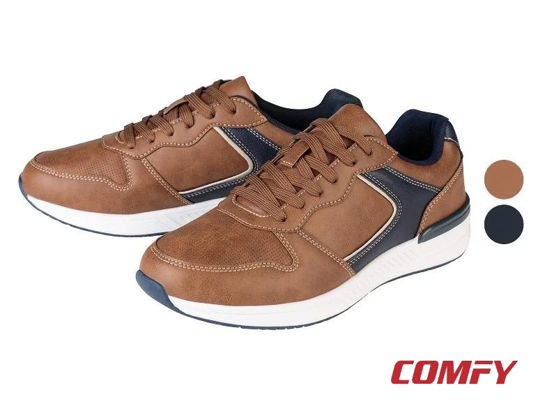 Esmara men's brown sports and leisure shoes shown with available color swatches.