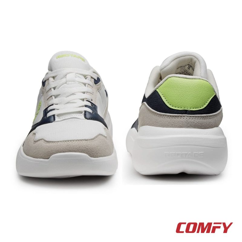 Front and back views of the Red Tape colorblocked sneakers.