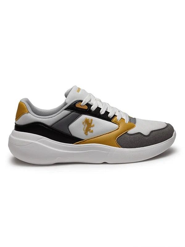 Side view of Red Tape Novak grey sneakers highlighting the logo and thick midsole.