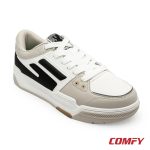 Red Tape lifestyle sneakers in beige and black, three-quarter view showing the sporty design.