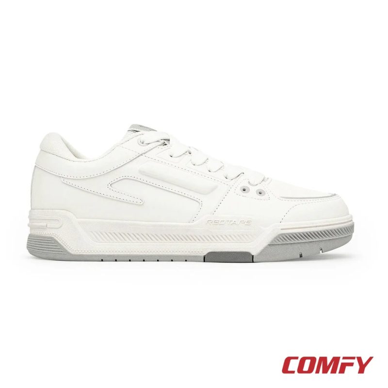 Side profile of white Red Tape mens sneakers showcasing the sole.