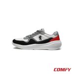 Left side view of Red Tape white and red fashion sneaker