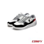 Pair of Red Tape men's white and red casual sneakers