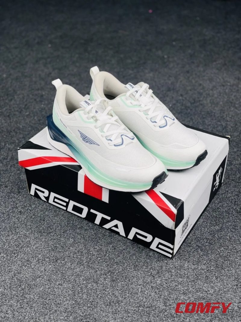 Top down view of Redtape Classic Velocity Pro white sneakers